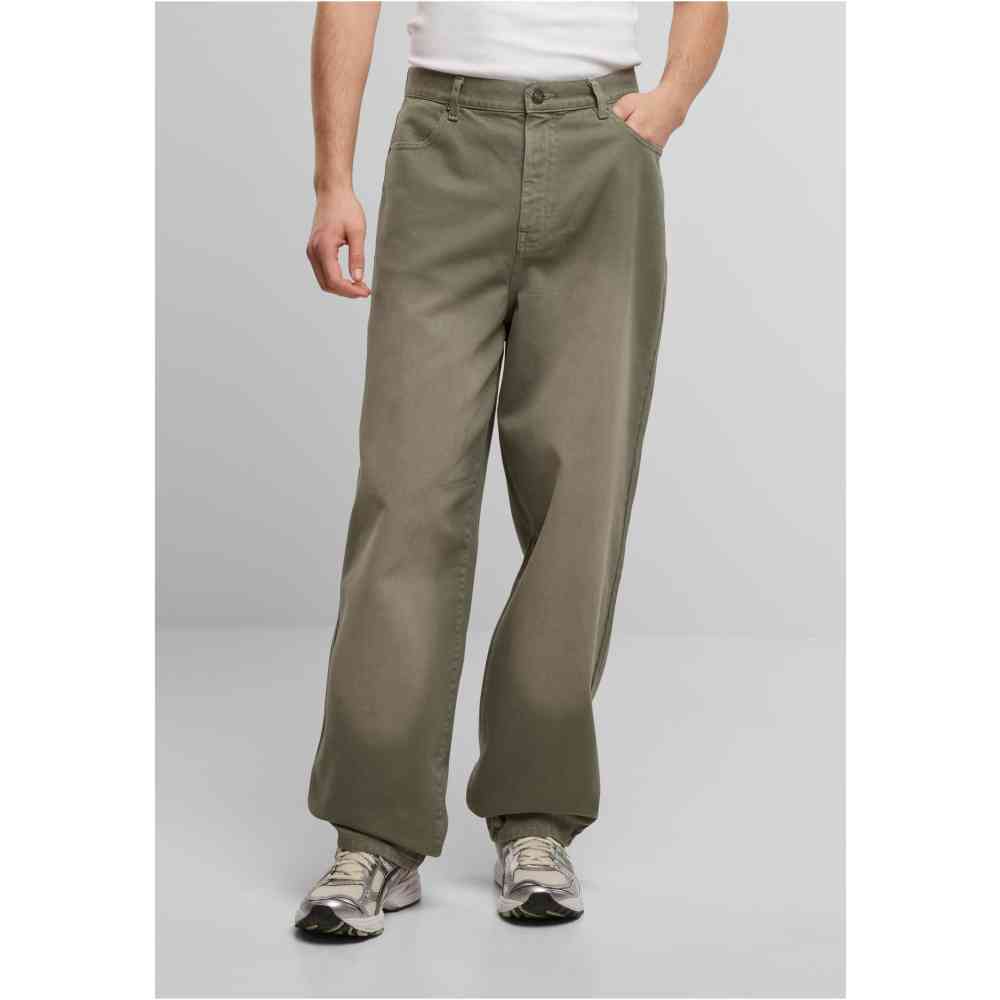 Urban Classics - 90's Jeans Pantalon coupe standard - Olive verte